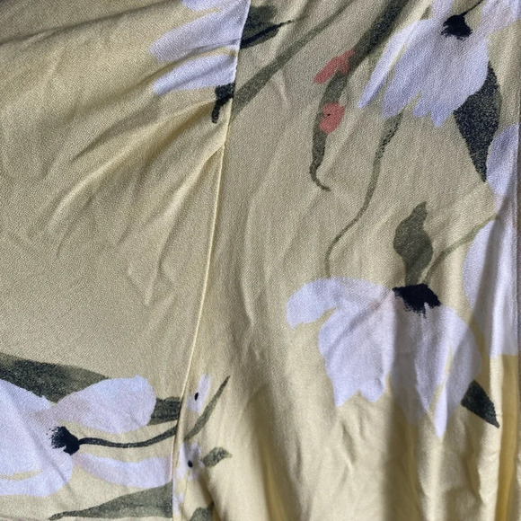 RACHEL Rachel Roy Yellow Floral Wrapped Midi Dress Size 3X Summer Spring - Picture 4 of 7